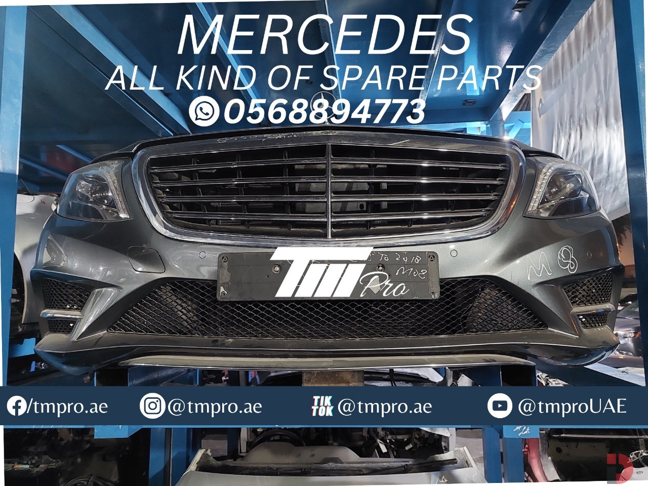 All kinds of new and used spare parts for Mercedes available. Delivery